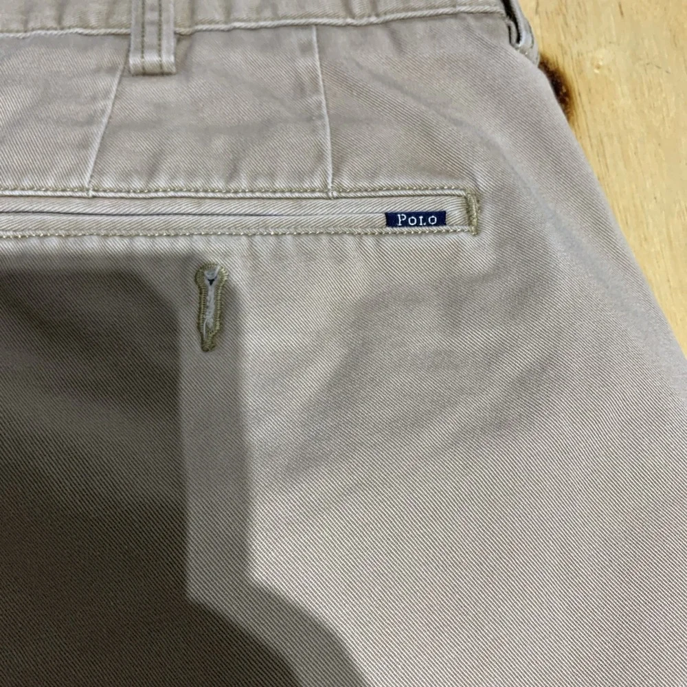 Polo Ralph Lauren Shorts Mens 36 Tan Khaki Flat Front Chino Classic Fit‎ 9